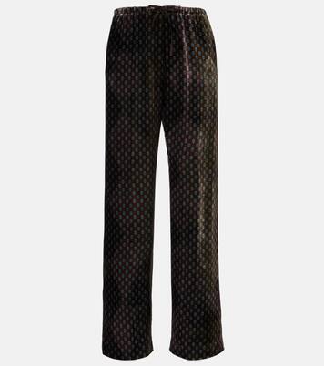 Printed wide-leg satin pants | Dries Van Noten