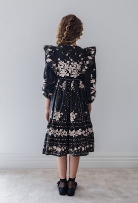 Floral ruffled cotton dress | Petite Amalie  