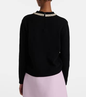 亮片初剪羊毛毛衣 | Valentino