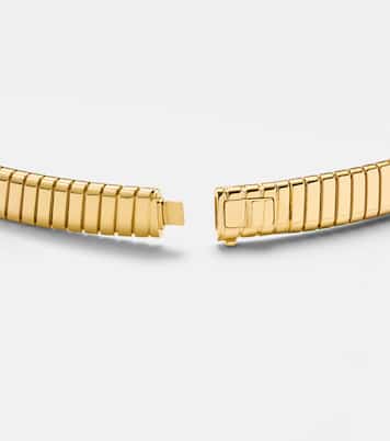 Bvlgari Tubogas 18kt gold necklace with diamonds and onyx  | Bvlgari