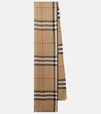 Burberry Check wool and silk scarf  | Burberry