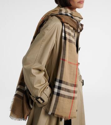 Burberry Check wool and silk scarf  | Burberry