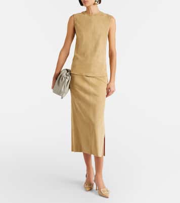 Top Miuccia aus Veloursleder | Stouls