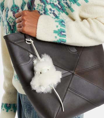 Bunny shearling bag charm | Loewe