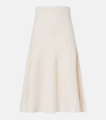 Wool and cashmere midi skirt | Alaïa