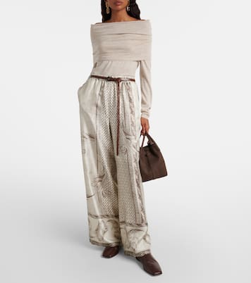 Faretra off-shoulder cashmere sweater | Max Mara