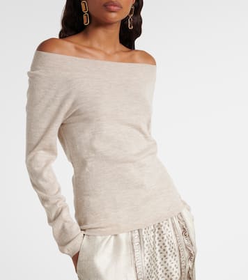 Faretra off-shoulder cashmere sweater | Max Mara