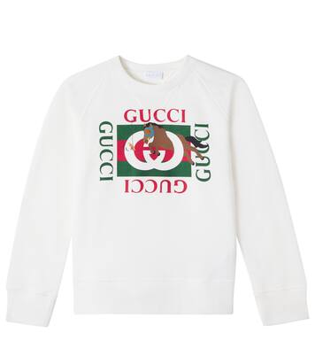 x Euan Roberts cotton fleece sweatshirt | Gucci Kids
