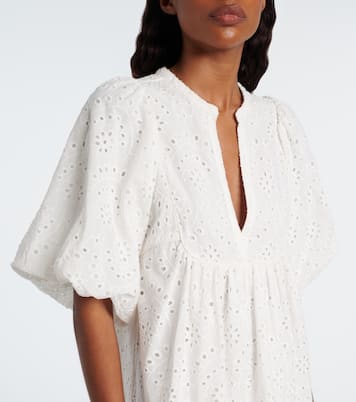 Robe Cruz en coton à broderies anglaise | Poupette St Barth