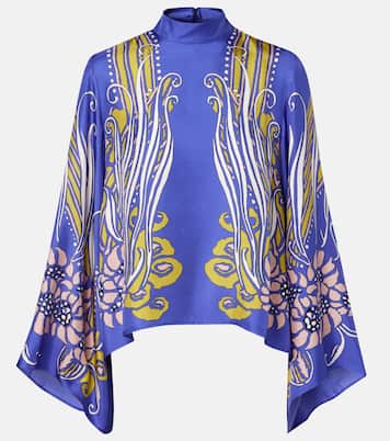 Make An Exit printed silk satin blouse | La DoubleJ
