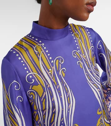 Make An Exit printed silk satin blouse | La DoubleJ