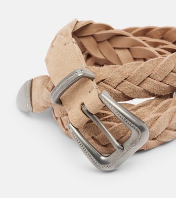 Braided suede belt | Brunello Cucinelli