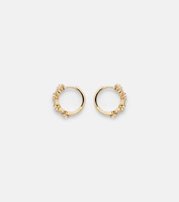 Boucles d’oreilles en or 14 ct (585/1000) avec diamants et perles | Mateo