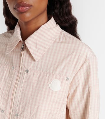 Gingham cotton-blend jacket | Moncler