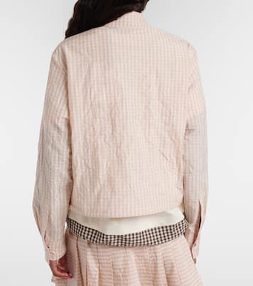 Gingham cotton-blend jacket | Moncler