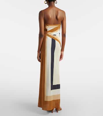 Bedrucktes Maxikleid aus Seide | SIR