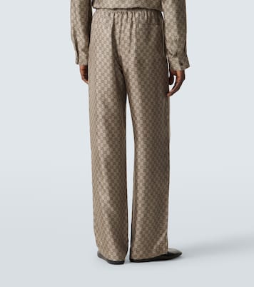 Gerdae Hose GG aus Seiden-Twill | Gucci