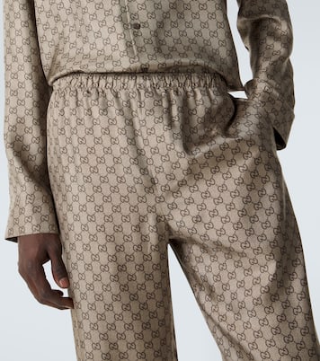Gerdae Hose GG aus Seiden-Twill | Gucci