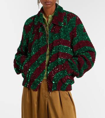 Sequined blouson jacket | Dries Van Noten