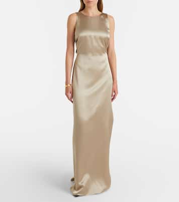 Abito lungo Azoto in satin di seta | Max Mara