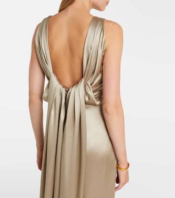 Abito lungo Azoto in satin di seta | Max Mara