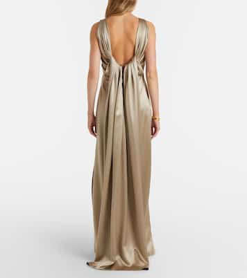 Abito lungo Azoto in satin di seta | Max Mara