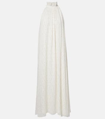 Polka-dot silk-blend maxi dress | Xu Zhi