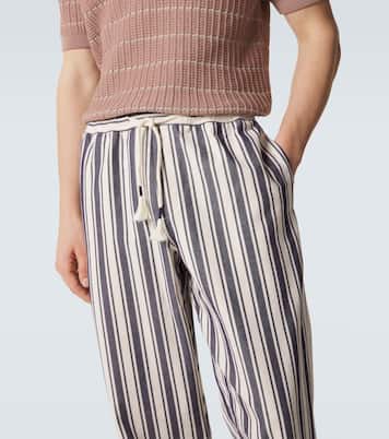 Pantalon droit Sonoran rayé en coton | Orlebar Brown