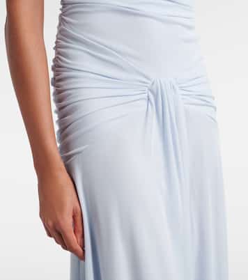 Robe longue asymétrique drapée | Rotate