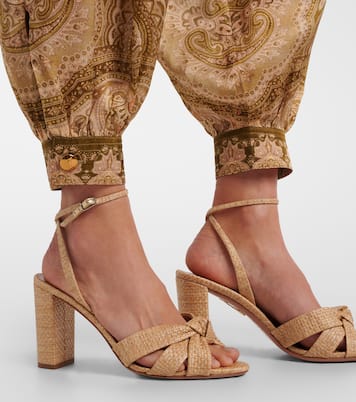 Nina raffia slingback sandals | Aquazzura