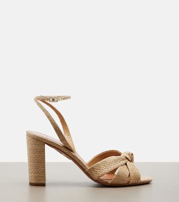 Nina raffia slingback sandals | Aquazzura