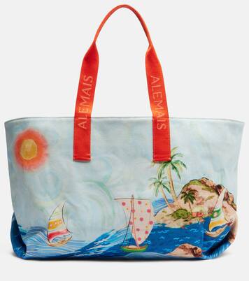 Printed cotton canvas tote bag | Alémais