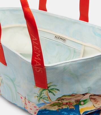 Printed cotton canvas tote bag | Alémais