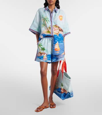 Printed cotton canvas tote bag | Alémais