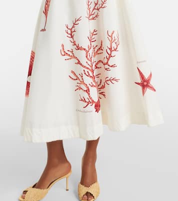 Jupe miid Tangelo en coton imprimé | Agua by Agua Bendita