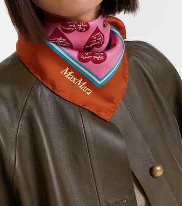 Printed silk twill scarf | Max Mara
