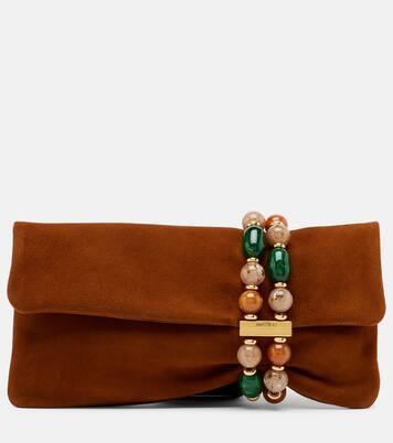 Zandra beaded suede clutch | Jimmy Choo