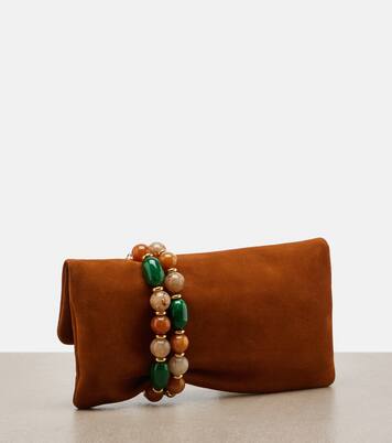 Zandra beaded suede clutch | Jimmy Choo