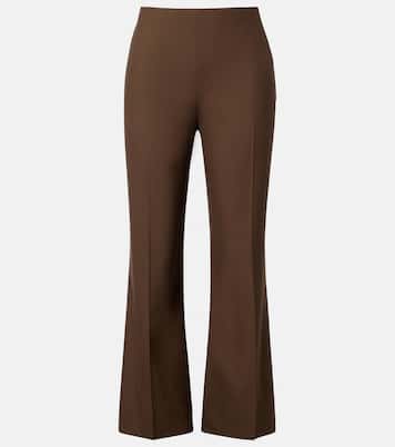 Walter cropped virgin wool flared pants | Khaite