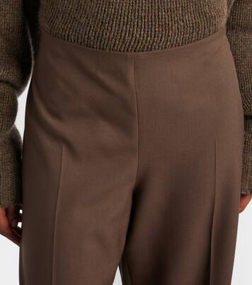 Walter cropped virgin wool flared pants | Khaite