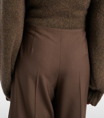Walter cropped virgin wool flared pants | Khaite