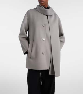 Scarf-detail virgin wool coat | 'S Max Mara