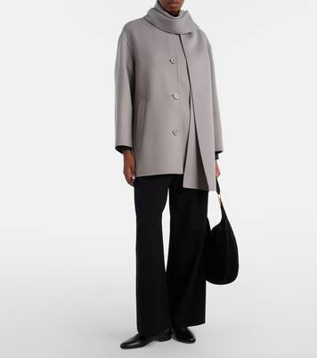 Scarf-detail virgin wool coat | 'S Max Mara