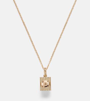 Set aus einzelnem Ohrring Trèfle aus 9kt Gelbgold und Diamanten und Anhänger Le Cubo | Yvonne Léon
