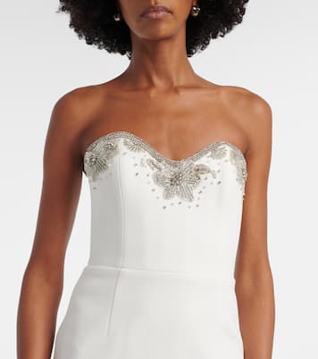 Bridal Melva embellished crêpe gown | Rebecca Vallance