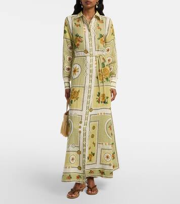 Robe chemise Dixie en ramie imprimée | Alémais