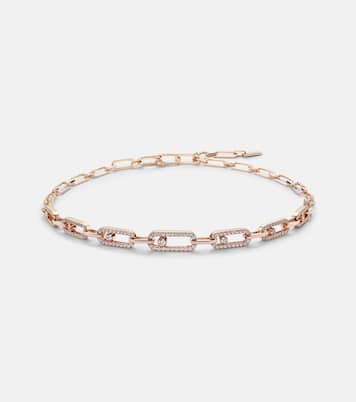 Gargantilla Move Link de oro rosa de 18 ct con diamantes | Messika