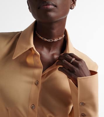 Gargantilla Move Link de oro rosa de 18 ct con diamantes | Messika