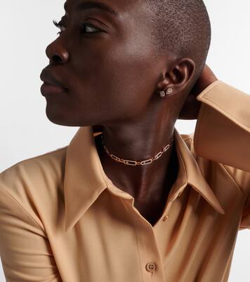 Gargantilla Move Link de oro rosa de 18 ct con diamantes | Messika