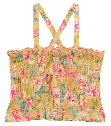 Malika floral smocked cotton top | Louise Misha